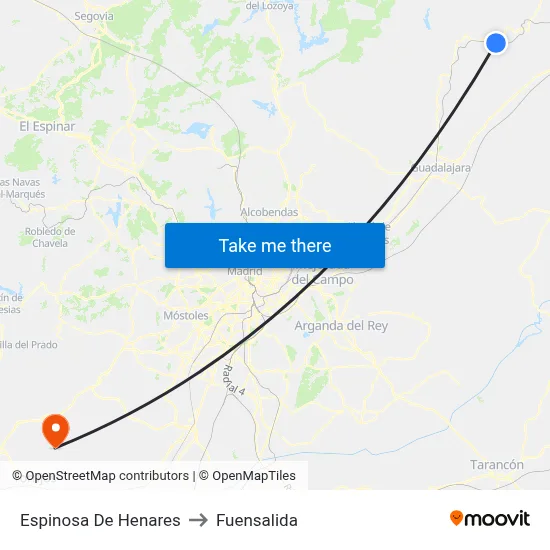 Espinosa De Henares to Fuensalida map