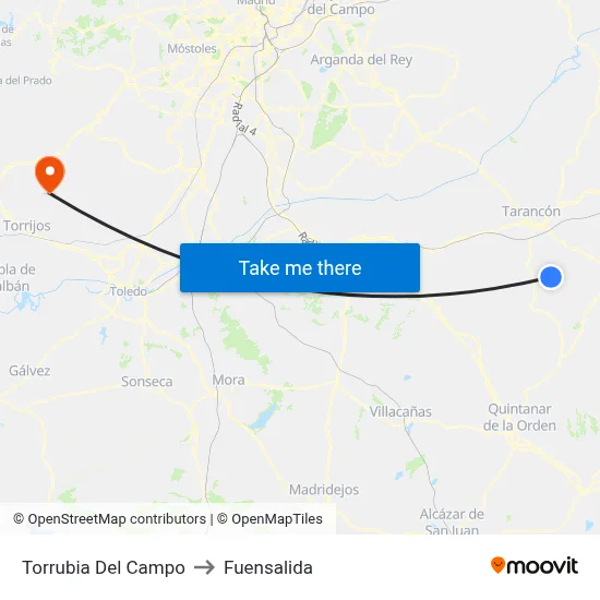Torrubia Del Campo to Fuensalida map