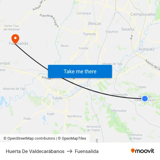 Huerta De Valdecarábanos to Fuensalida map