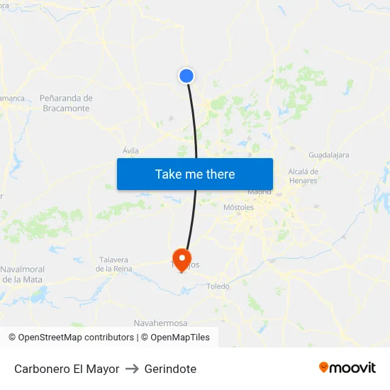 Carbonero El Mayor to Gerindote map