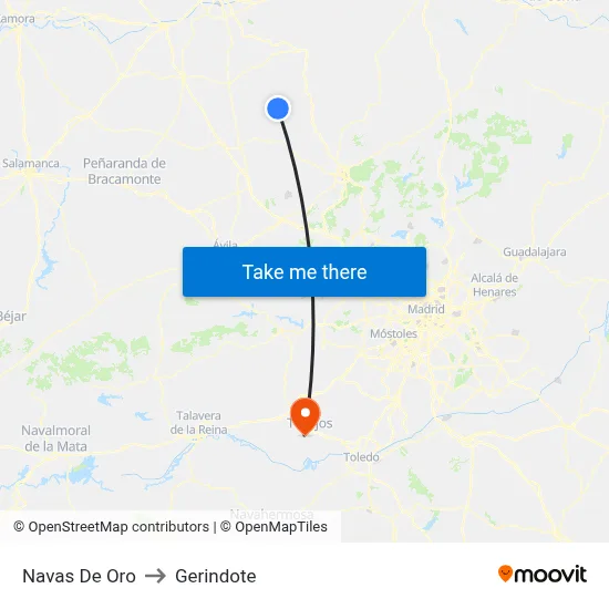 Navas De Oro to Gerindote map