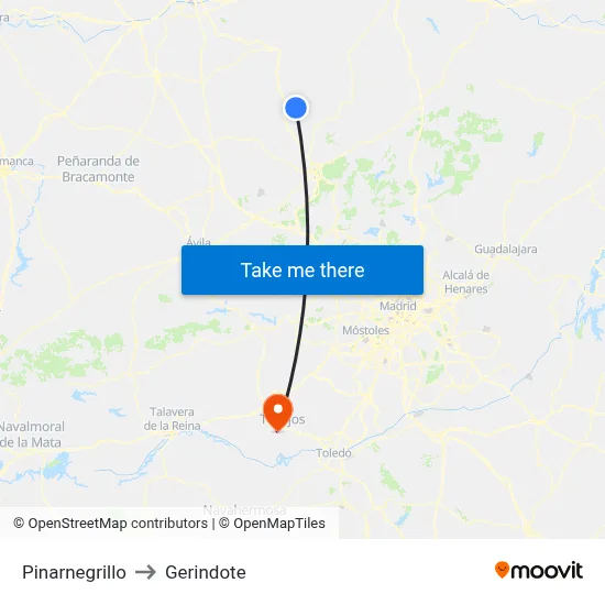 Pinarnegrillo to Gerindote map