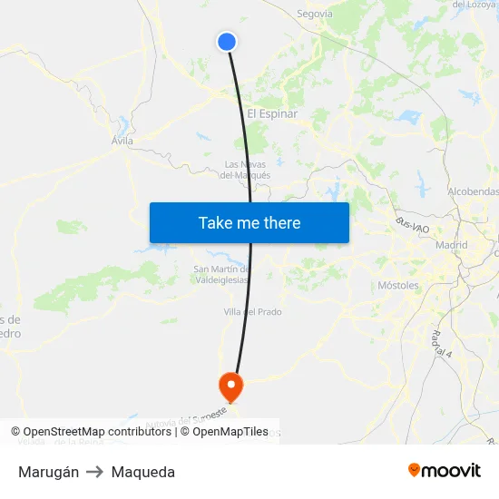 Marugán to Maqueda map