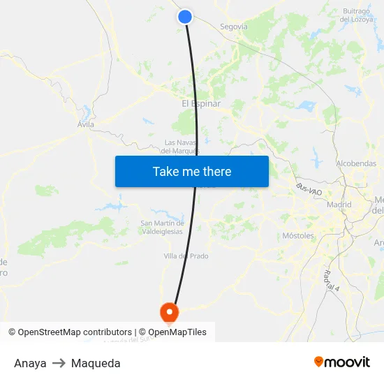 Anaya to Maqueda map