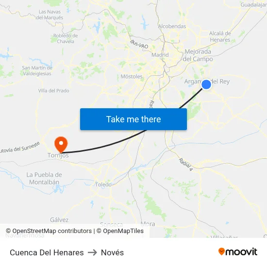 Cuenca Del Henares to Novés map