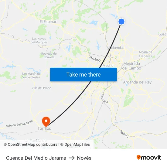 Cuenca Del Medio Jarama to Novés map