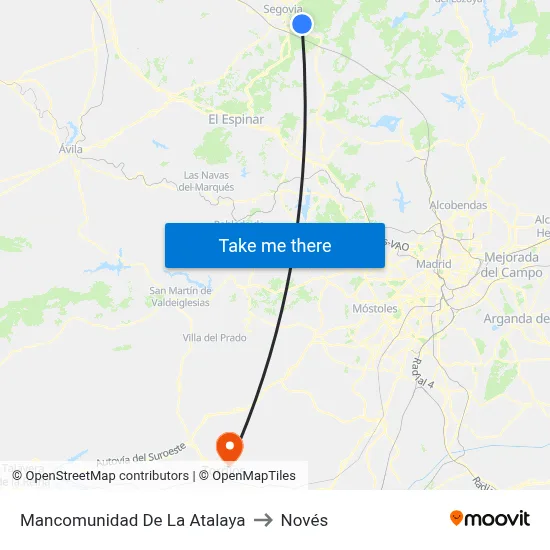 Mancomunidad De La Atalaya to Novés map