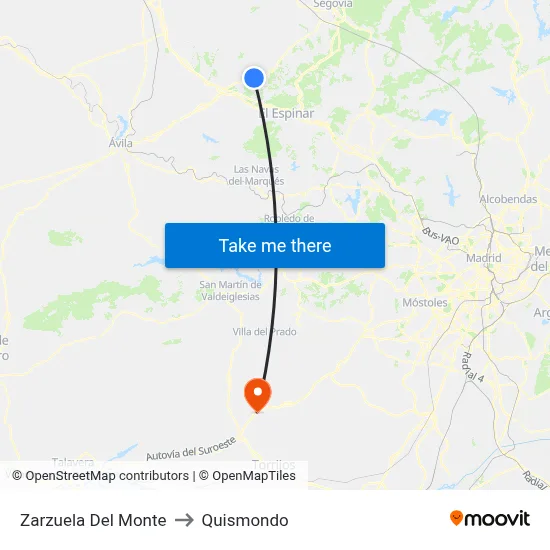 Zarzuela Del Monte to Quismondo map