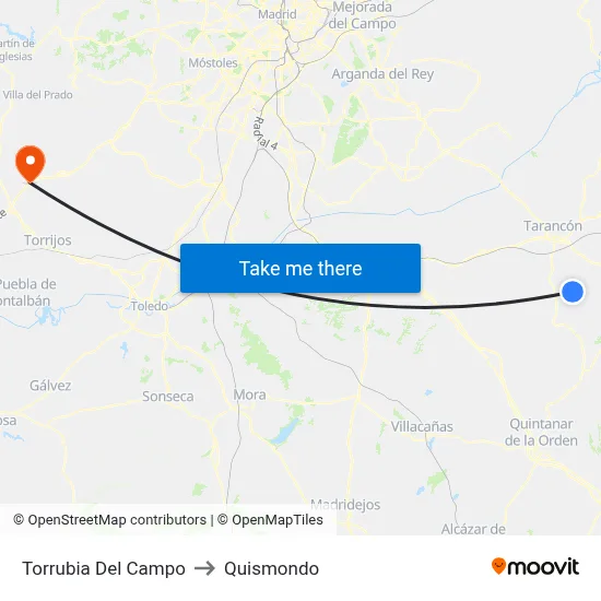 Torrubia Del Campo to Quismondo map