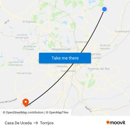 Casa De Uceda to Torrijos map