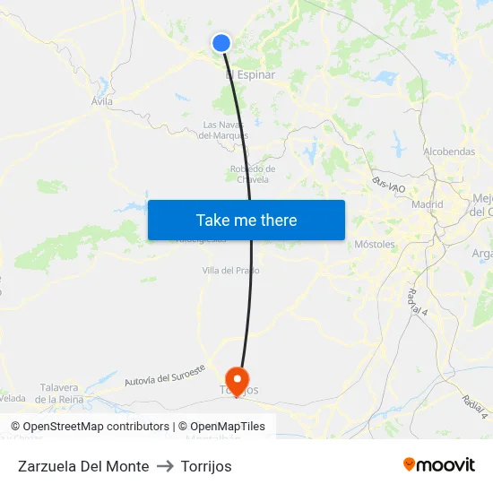 Zarzuela Del Monte to Torrijos map