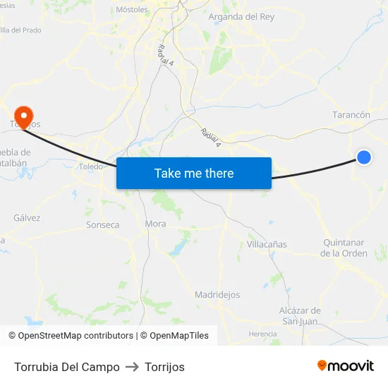 Torrubia Del Campo to Torrijos map