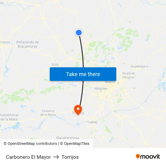 Carbonero El Mayor to Torrijos map
