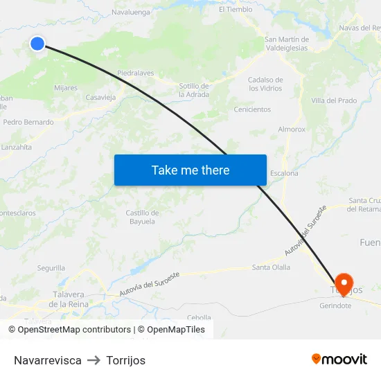 Navarrevisca to Torrijos map