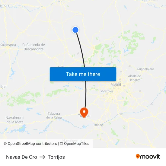 Navas De Oro to Torrijos map