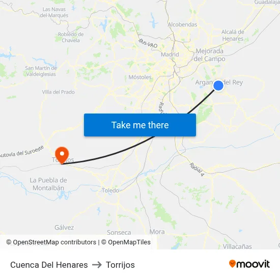 Cuenca Del Henares to Torrijos map