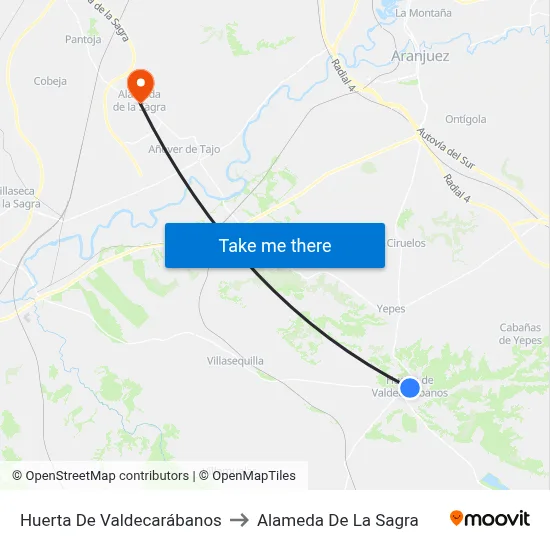 Huerta De Valdecarábanos to Alameda De La Sagra map
