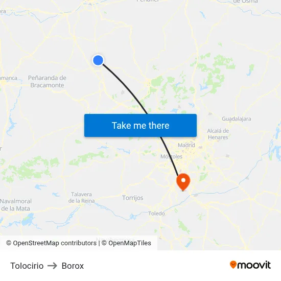 Tolocirio to Borox map