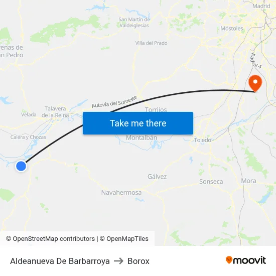 Aldeanueva De Barbarroya to Borox map