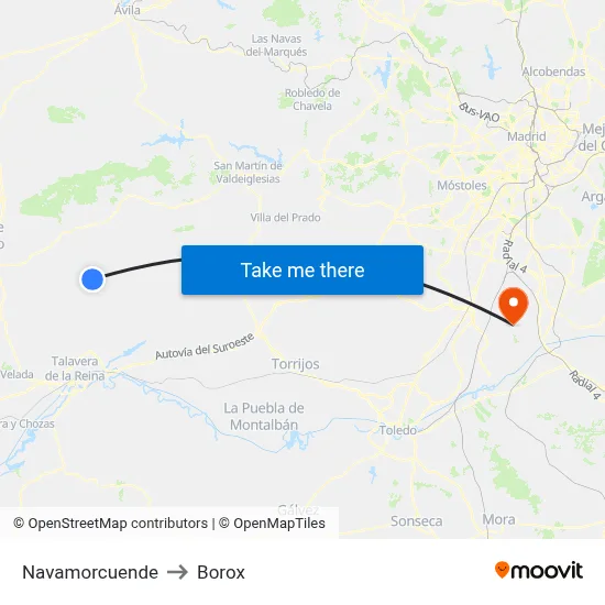 Navamorcuende to Borox map