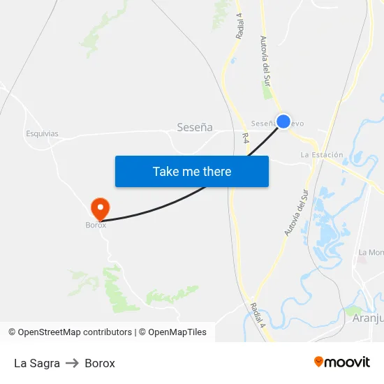 La Sagra to Borox map