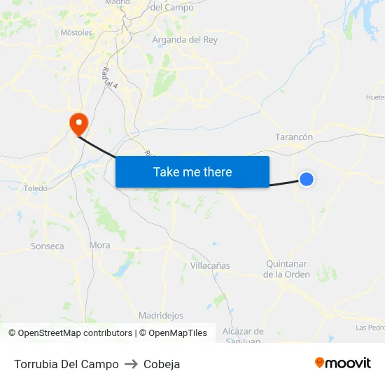 Torrubia Del Campo to Cobeja map