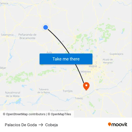 Palacios De Goda to Cobeja map