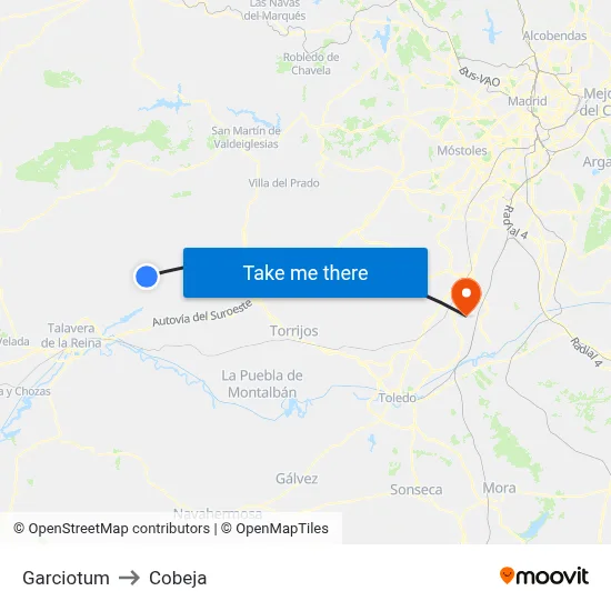 Garciotum to Cobeja map