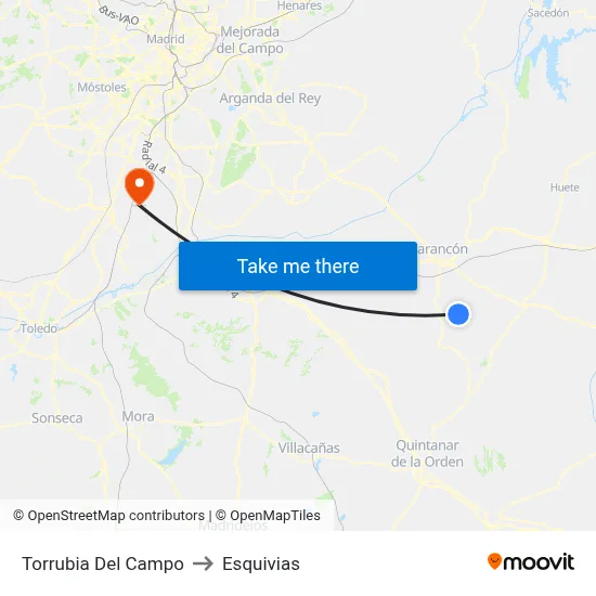 Torrubia Del Campo to Esquivias map