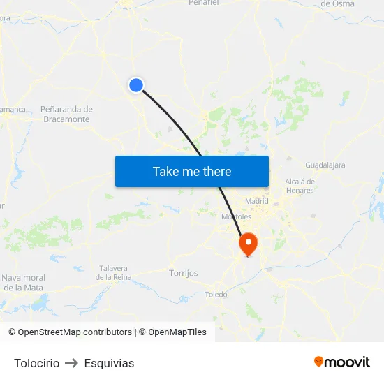 Tolocirio to Esquivias map