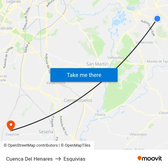 Cuenca Del Henares to Esquivias map