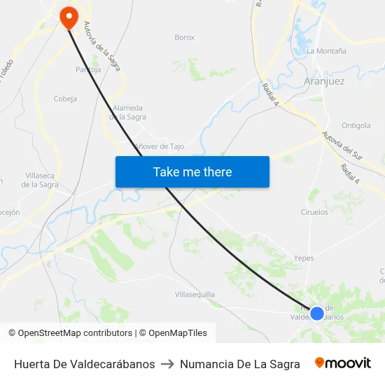 Huerta De Valdecarábanos to Numancia De La Sagra map