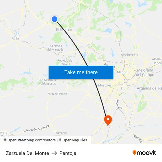Zarzuela Del Monte to Pantoja map
