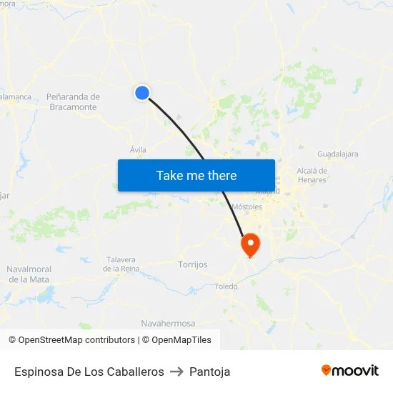 Espinosa De Los Caballeros to Pantoja map