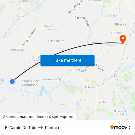 El Carpio De Tajo to Pantoja map