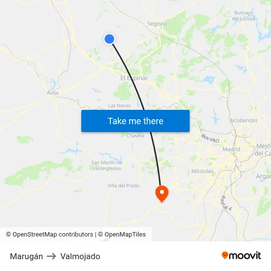 Marugán to Valmojado map