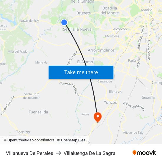 Villanueva De Perales to Villaluenga De La Sagra map