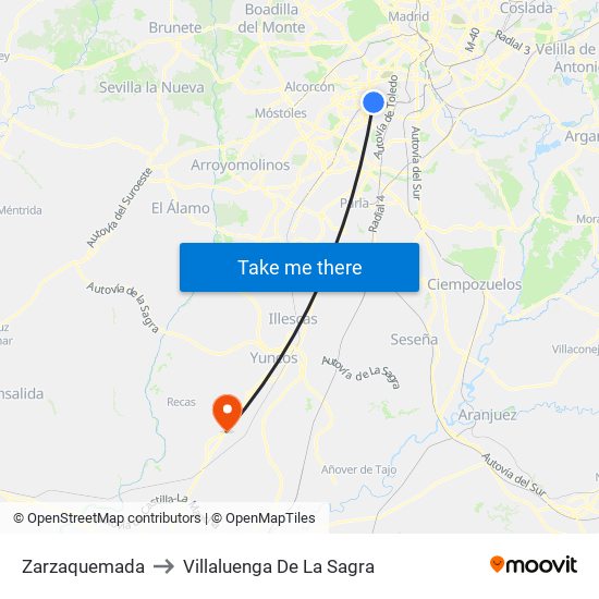 Zarzaquemada to Villaluenga De La Sagra map