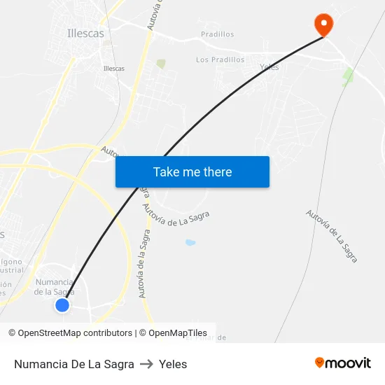 Numancia De La Sagra to Yeles map