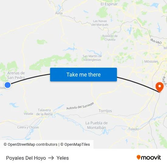 Poyales Del Hoyo to Yeles map