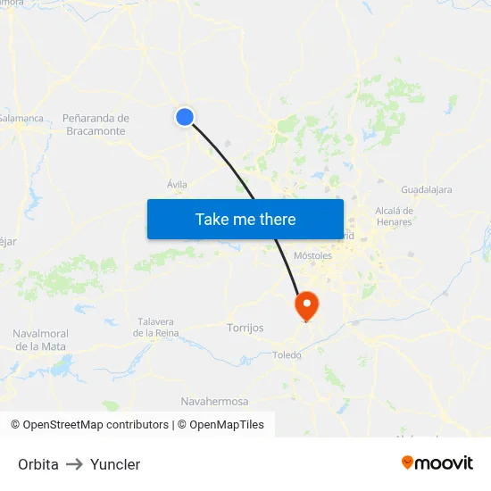 Orbita to Yuncler map