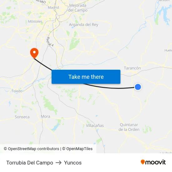 Torrubia Del Campo to Yuncos map