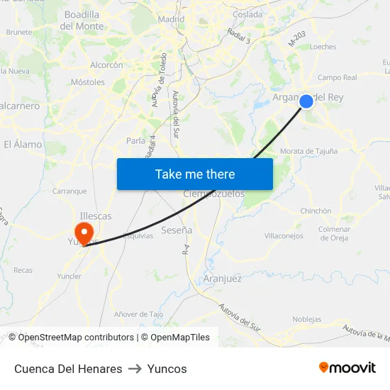 Cuenca Del Henares to Yuncos map
