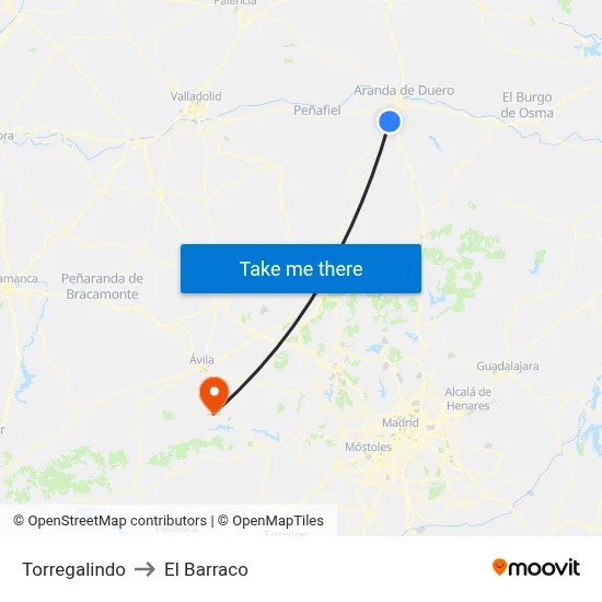 Torregalindo to El Barraco map