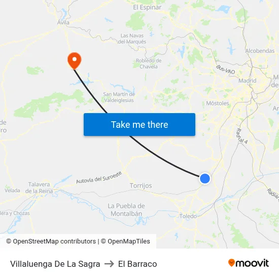 Villaluenga De La Sagra to El Barraco map
