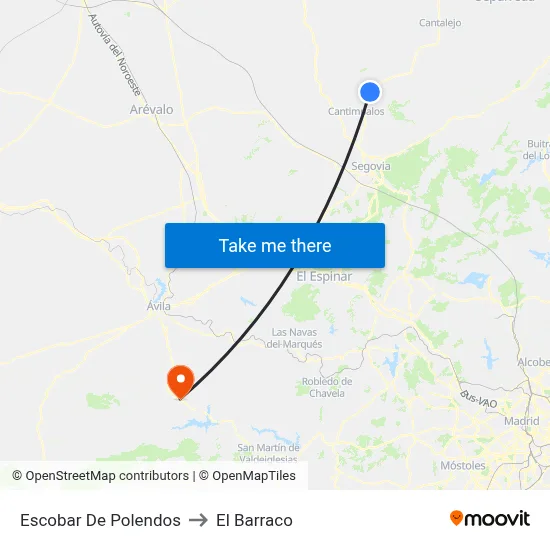 Escobar De Polendos to El Barraco map