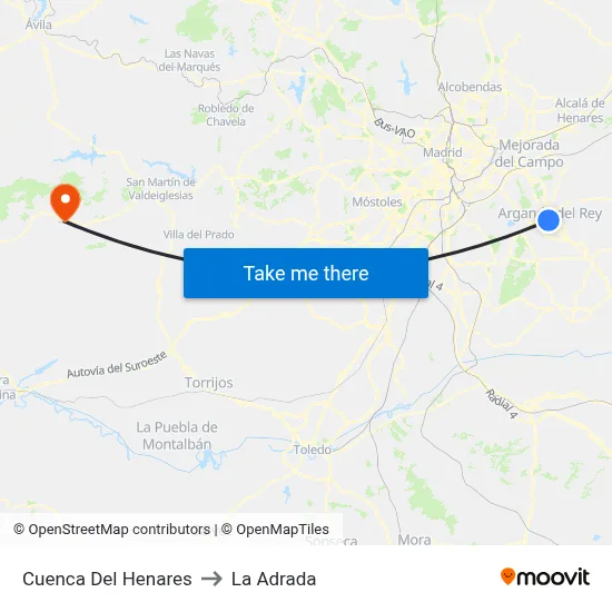 Cuenca Del Henares to La Adrada map