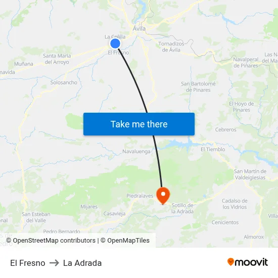 El Fresno to La Adrada map