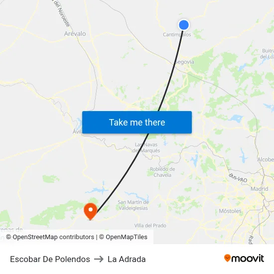 Escobar De Polendos to La Adrada map