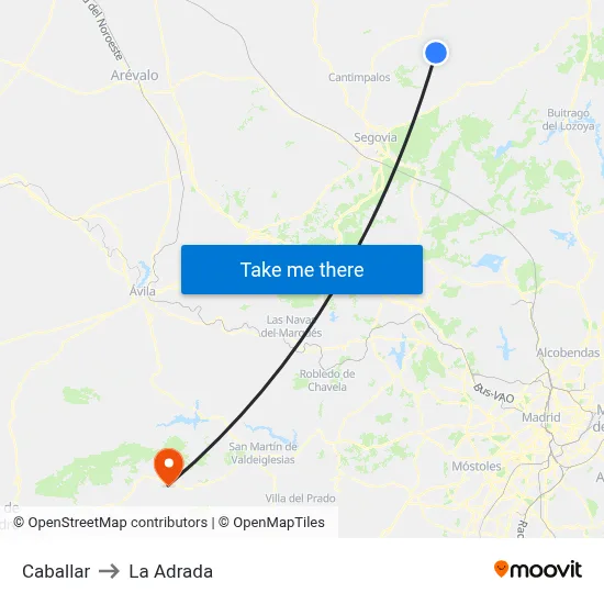 Caballar to La Adrada map